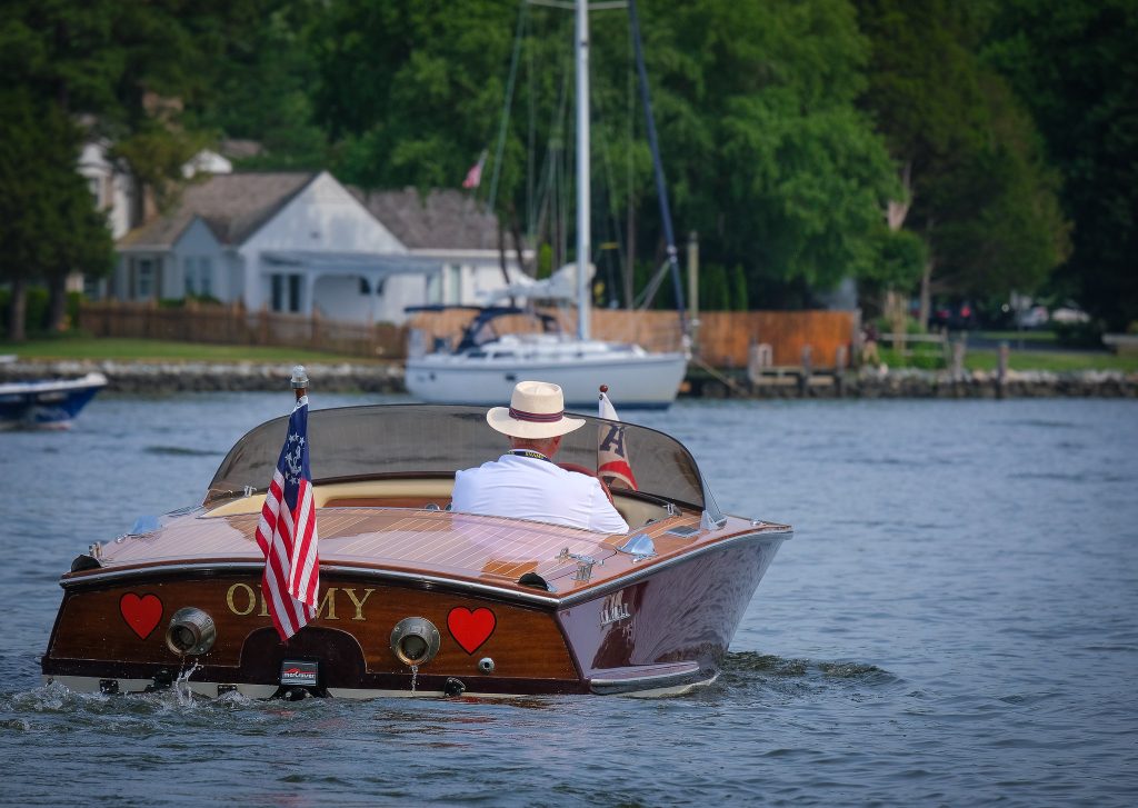 On Saturday and Sunday, members of the Chesapeake Bay Chapter of the Antique & Classic Boat Society will be taking guests out on the water for free boat rides. (Photo by George Sass)