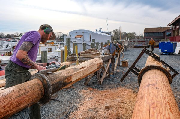 A scene from the CBMM Shipyard. (Photo by George Sass)