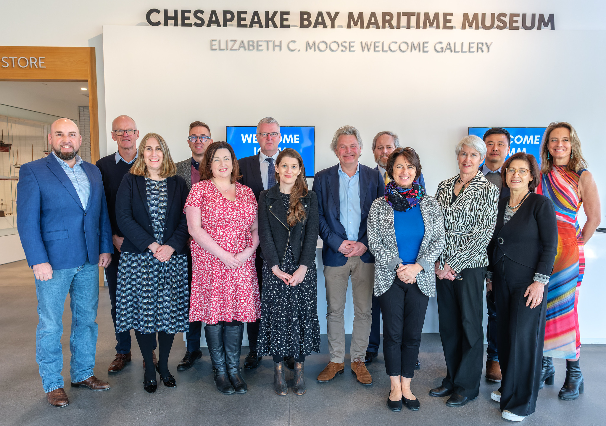 The International Congress of Maritime Museum’s Executive Council gathered in CBMM’s new Welcome Center for a closing dinner as part of its annual meeting last week. (Photo by George Sass)