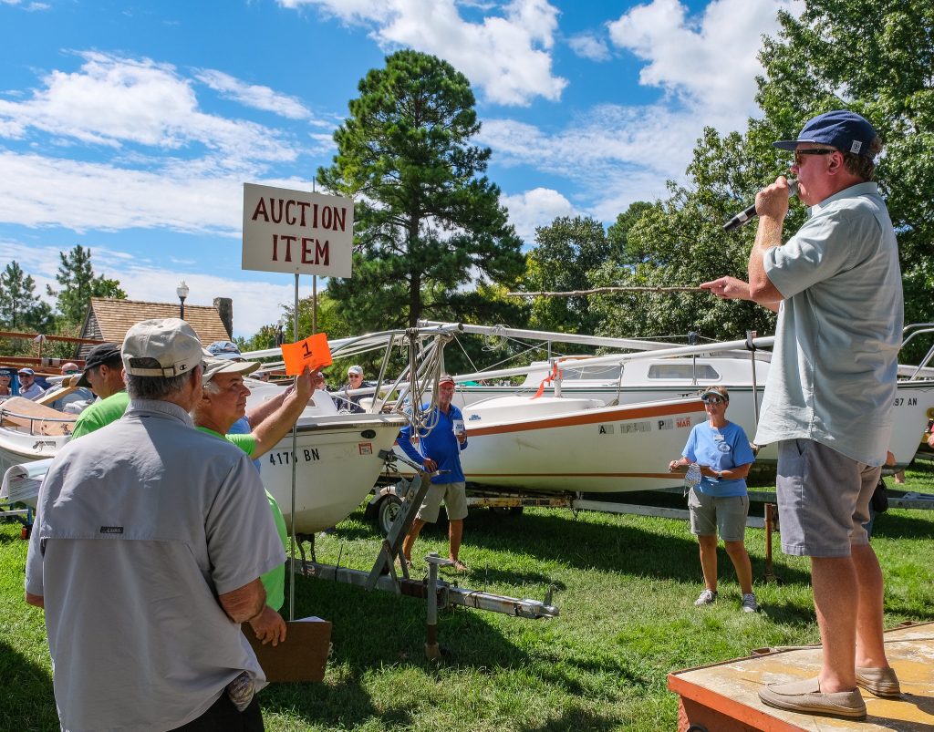 The Chesapeake Bay Maritime Museum will host its annual Charity Boat Auction on Sept. 2, inviting guests to its waterfront campus to bid on donated vessels of all shapes and sizes in support of its mission. Gates open at 8am, and the auction begins at 11am. (Photo by George Sass)