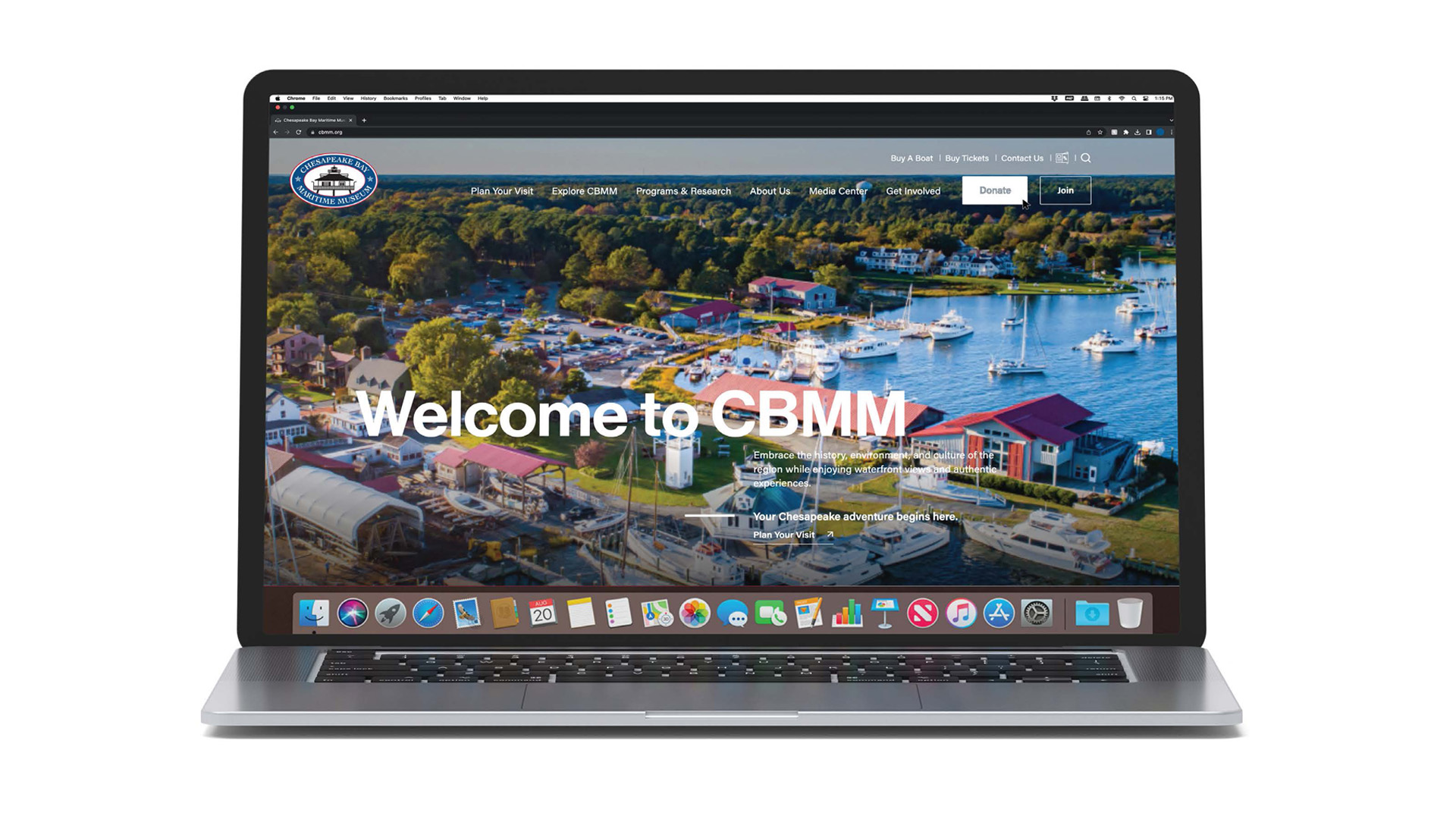 The Chesapeake Bay Maritime Museum is pleased to announce the launch of the newly redesigned cbmm.org.